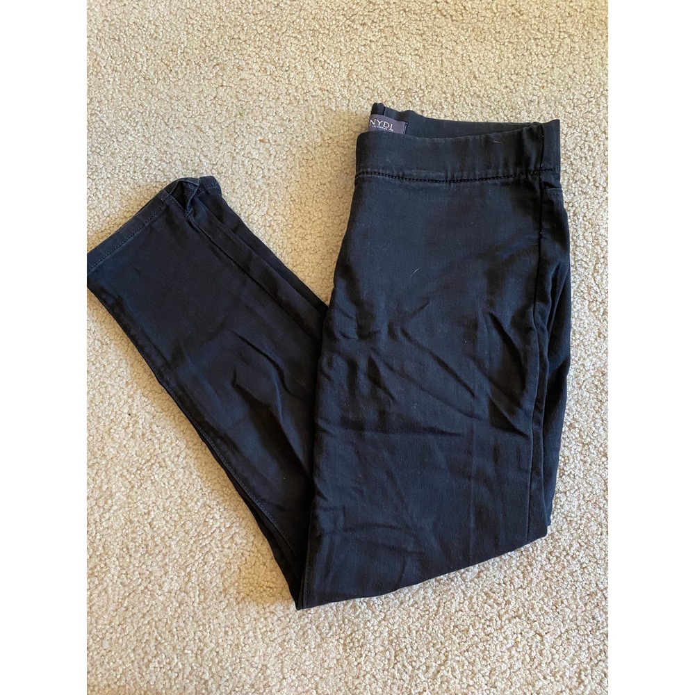 NYDJ Women's 4P Alina Pull-on Ankle Pants Black GUC